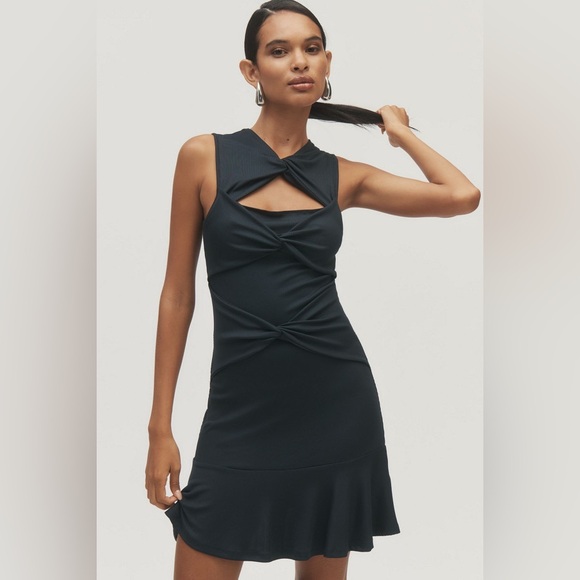 Anthropologie Dresses & Skirts - Anthropologie Twist-Front Layered Mini Dress – Size Large ✨